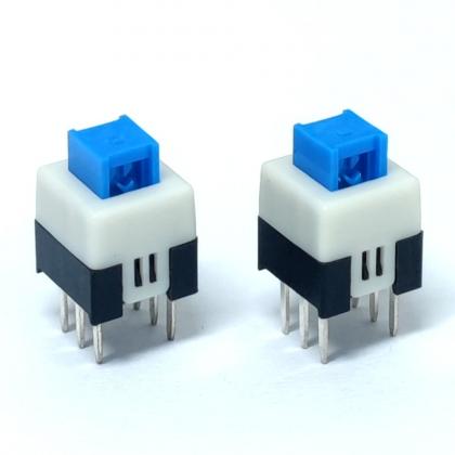 Latching 7x7mm Mini Tactile Push Button Switch On Off Dip 6 Pin