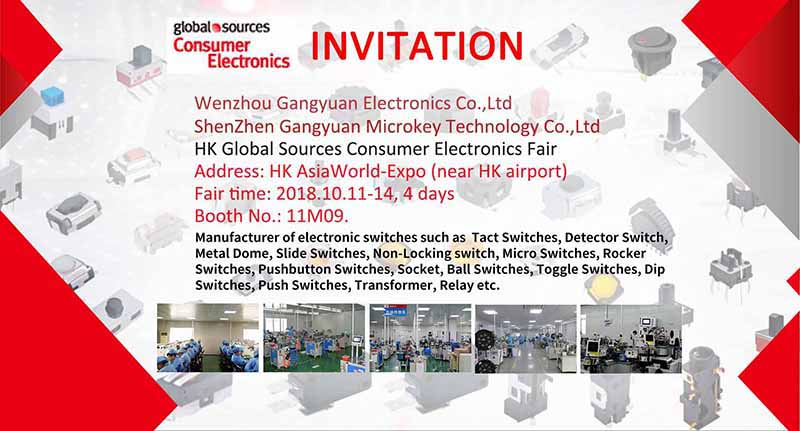  HKF Invitación de TACT Switch Fabricante Gangyuan 